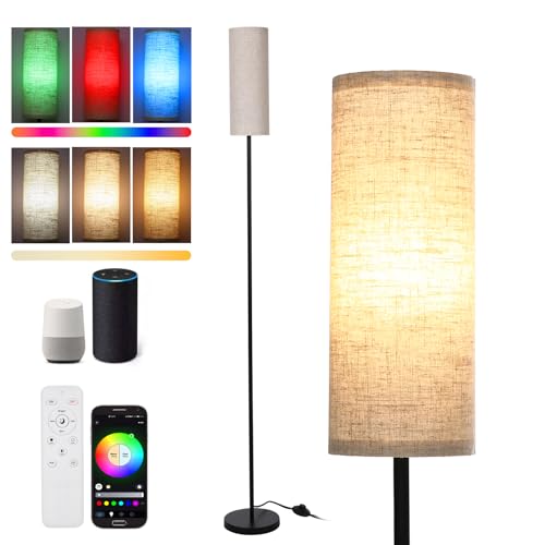 Neoglint LED Stehlampe Stehleuchte Dimmbar RGB Fernbedienung & APP Timer Moderne Lampenschirm Szenenmodi Musiksynchronisierung für Wohnzimmer Leselampe Schlafzimmer Cafe Club BAR von Neoglint