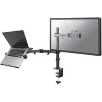 Neomounts Notebook-Monitor-Halterung FPMA-D550NOTEBOOK schwarz für 1 Monitor und 1 Notebook, Tischklemme, Tischbohrung von Neomounts