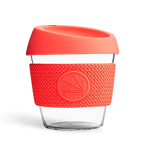 Neon Kactus Reusable Glass Coffee Cups 8oz (Koralle) von Neon Kactus