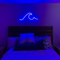 Welle Neonschild, Wandkunst, Handgemachtes Led Neon Schild, Neonlicht, Strandwelle Wanddekoration, Raumdekor von NeonCraftArt