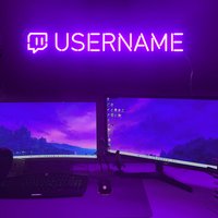 Benutzerdefinierte Twitch Benutzername Leuchtreklame Gamer Tag Led Neon Schild Personalisiertes Geschenk Für Zeichen Spielzimmer Dekor Gaming Wand von NeonCraftsman