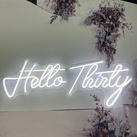 Hello Dreißig Leuchtreklame Benutzerdefinierte 30. Geburtstag Kunst Wanddekor Alles Gute Zum Bachelor Party Dekorationen Weihnachtsgeschenke von NeonDancing