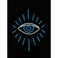 Augen Neon Schild - Led Schild, Wanddekoration, Wandschild, Led Wimpern Zeichen, Beauty Mädchen Evil Eye Zeichen von NeonEvent