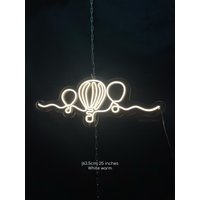 Ballon Leuchtreklame - Kugel Leuchtreklame, Wanddekor, Wandschild, Fliege Led Zeichen, Himmel Luft Traum Einzeiliges Wandschild von NeonEvent