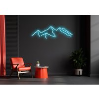 Berge Neon Schild - Led Schild, Wanddekoration, Wandschild, Berg Led von NeonEvent