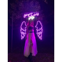 Get Your Halo Dirty Led Neon Sign, Wings Angel Wings & Neon, Custom Neon Wedding von NeonEvent