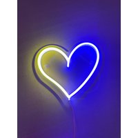 Herz Neon Schild - Led Schild, Geschenk Für Sie, Mädchen Neon, Wanddeko, Wandschild, Schlafzimmer, Hochzeit von NeonEvent