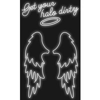 Holen Sie Sich Ihren Heiligenschein Dirty Wings Led Neon Schild, Nimbus Angel Halo Neon von NeonEvent