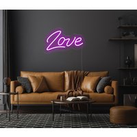 Love Neon Schild - Led Schild, Geschenk Für Sie, Mädchen Neon, Wanddeko, Wandschild, Schlafzimmer, Hochzeit Ihn von NeonEvent