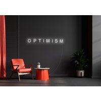 Optimism Neon Sign - Led Neon Sign, Wall Decor, Happy Led Sign, Custom Optimistic Gift Ideas von NeonEvent