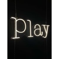 Play Neon Schild, Schild Schlafzimmer, Wanddeko, Led Custom, Game Room Kinderzimmer Deko, Spiel Auf Gamer von NeonEvent