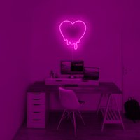 Schmelzendes Herz Neon Schild, Schlafzimmer Zeichen, Liebe Zeichen von NeonEvent