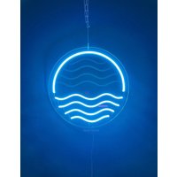 Sonne Neon Schild - Led Schild, Wand Dekor, Sonnenuntergang Sonnenaufgang Kreis Natur Led von NeonEvent