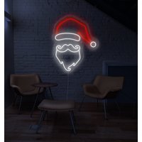 Weihnachtsmann Neon Schild, Weihnachtsdeko, Weihnachten Neonlicht, Schild Schlafzimmer, Led Neonlicht von NeonEvent