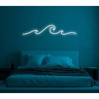 Welle Neonschild - Led-Neonschild, Wanddekoration, Wandschild, Meer-Neonschild, Wasser-Neonschild, Natur-Neonschild, Ozean-Neon, Schlafzimmerlicht von NeonEvent