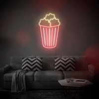 Popcorn - Led Neon Schild, Wanddekoration, Wandschild, Neonlichter von NeonInterior