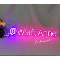 Benutzerdefinierte Twitch Benutzername Neon Zeichen Licht Gamer Tag Led-Schild Für Instagram Facebook Tiktok Youtube Gaming Dekoration von NeonLands