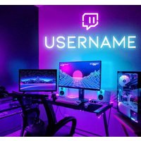 Benutzerdefiniertes Gamer-Tag-Zeichen Leuchtreklame Benutzerdefiniertes Neon-Zeichen Gamer-Tag Für Twitch Instagram Facebook Tiktok Youtube-Tag von NeonLands