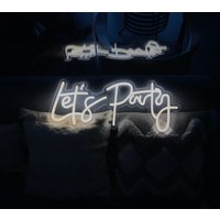 Let Es Party Neon Schild Acryl Ball Rückseite Deko Hochzeit Zeichen Verlobung Dekoration Banner von NeonLands