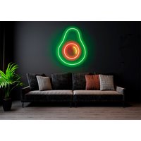 Avocado - Led Neon Schild, Wand Dekor, Custom Schlafzimmer Led Schild Avocado, Wandbehang, Licht, Geschenk Vegan, Interior Design von NeonLefthander