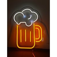 Bier - Led Neon Schild, Innendekoration, Raumdekor, Wanddekoration, Custom Sign, Für Zuhause von NeonLefthander