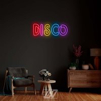 Disco Neon Schild - Led Schild, Disco Licht, Disco Schild, Musik Schild, Neon Wanddekoration, Neon Lichtschild Für Wand, Tanz Party Bar von NeonLefthander