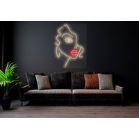 Frau Gesicht - Led Neon Schild , Home Interior Dekor, Lichter, Schlafzimmer Schild, Wanddeko von NeonLefthander