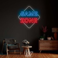 Game Zone - Led Neon Schild, Spiele Zeichen, Charakter, Zone, Player Stream Lichtschild, Twitch, Room von NeonLefthander