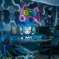 Gamepad - Led Neon Schild, Videospiel Neon, Game Controller Wanddekoration, Joystick Zeichen, Cybersport Gamer Raum Dekor, Geschenk Für von NeonLefthander