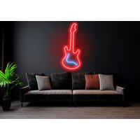 Gitarre - Led Neon Schild, Home Interior Dekor, Lichter, Schlafzimmer Schild Wanddeko von NeonLefthander