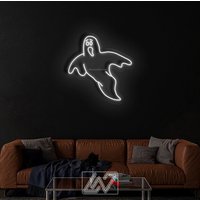 Halloween Geist - Led Neon Schild, Gruselig Led Dekor, Halloween, Licht Custom Schild von NeonLefthander