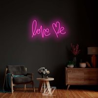 Love Me - Led Neon Schild, Hochzeit Schild Schlafzimmer, Kunst, Bar, Licht, Led von NeonLefthander