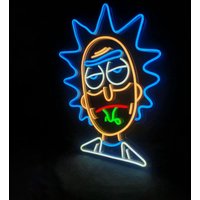 Rick - Led-Neonschild, Personalisiertes Neonschild, Benutzerdefiniertes Schild, Cartoon-Led-Neonschild, Superhelden-Lampe, Anime-Neonschild von NeonLefthander