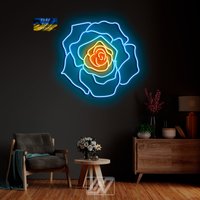 Rose - Neon Schild Benutzerdefinierte Blume Led Lichtschild Für Schlafzimmer Home Wall Party Dekor Freundin Geschenk Hochzeit Dekoration von NeonLefthander