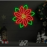 Weihnachten Mistelzweig - Led Neon Schild, Merry Christmas Neujahr Weihnachtsgeschenk, Weihnachtsdekoration Raum von NeonLefthander
