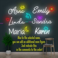 Amanda Name Neon Schild, Led Benutzerdefinierte Namen Kinder Namensschild Tochter Und Sohn, Personalisiertes Geschenk von NeonManiaUSA