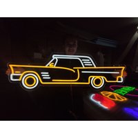 Auto Neon Schild, Benutzerdefinierte Vintage Led Licht Für Schlafzimmer Salon Bar Fitnessstudio Garage Parkplatz, Retro Neonlicht Schild von NeonManiaUSA