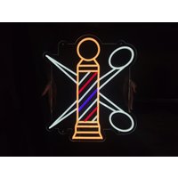 Barbers Pole Leuchtreklame, Barber's Led-Schild, Friseursalon Led-Licht, Barbershop Leuchtreklame von NeonManiaUSA