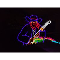 Cowboy Neon Schild, Wrangler Led Western Neonlicht, Sheriff Led, Gangster Licht von NeonManiaUSA