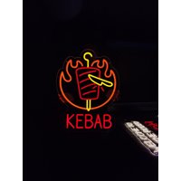 Kebab-Leuchtreklame, Fleisch-Neonlicht, Shawarma-Led-Licht, Döner-Kebab-Led-Schild von NeonManiaUSA