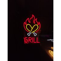 Grill Neon Schild, Hühnerfleisch Led Hühnerbeine Neonlichter, Picknick Bbq Lichter von NeonManiaUSA