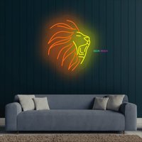 Löwe Neon Schild, Led Neon, Tier Licht, Wildtier Lichtschild von NeonManiaUSA