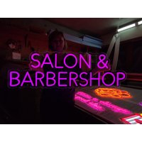 Salon & Barbershop Leuchtreklame, Und Led-Leuchtreklame, Salon-Neonschild, Friseur-Neonlichter, Beleuchtete Schilder Für von NeonManiaUSA