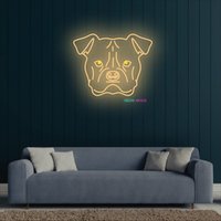 Stafford Neon Schild, Staffordshire Bull Terrier Neonlicht, Hund Led Licht, Hunderasse Schild Für Zoohandlung, Tierhandlung von NeonManiaUSA