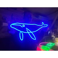 Wal Neon Schild, Meerestiere Led Neon, Benutzerdefinierte Licht, Meereswelt Lichtschild von NeonManiaUSA