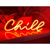 Chill Neon Nachtlichter Leuchtreklamen Geschenk Warmes Orange Entspannen Led Neonlichter Kinderzimmer Zimmer Wand Kunst Dekor Neon Custom von NeonOnShop