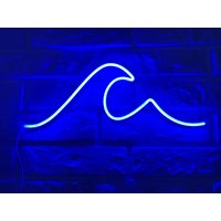 Welle Neon Leuchtreklame Meer Led Ocean Art Licht Zeichen Logo Wand-Dekor Benutzerdefinierte Party Raumdekoration Geschenk Schlafzimmer von NeonOnShop
