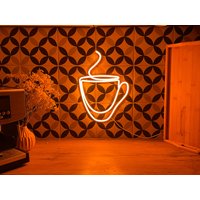 Kaffeeliebhaber Kunst, Kaffee Neon Schild, Kaffeetasse Wanddeko, Led, Liebhaber Geschenk, Küchen Dekor, Schild Schlafzimmer von NeonOnShop
