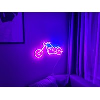 Motorrad Neon Wand Dekor Kunst Fahrrad Schild Dekor Light Bike Led von NeonOnShop