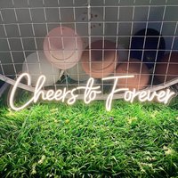 Cheers To Forever Neon Schild Custom Hochzeitsdekor, Hochzeit Wand Dekor, Licht Personalisierte Geschenke von NeonSelicor